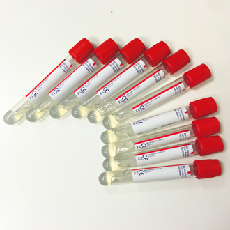 Sec + gel (long rouge) 5ml, Lot de 10 – Laboratoire SYNLAB Barla