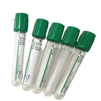 Héparine lithium (vert), 4 ml Lot de 5