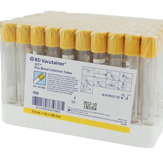 Sec + gel (long jaune) 5 ml Pack de 100